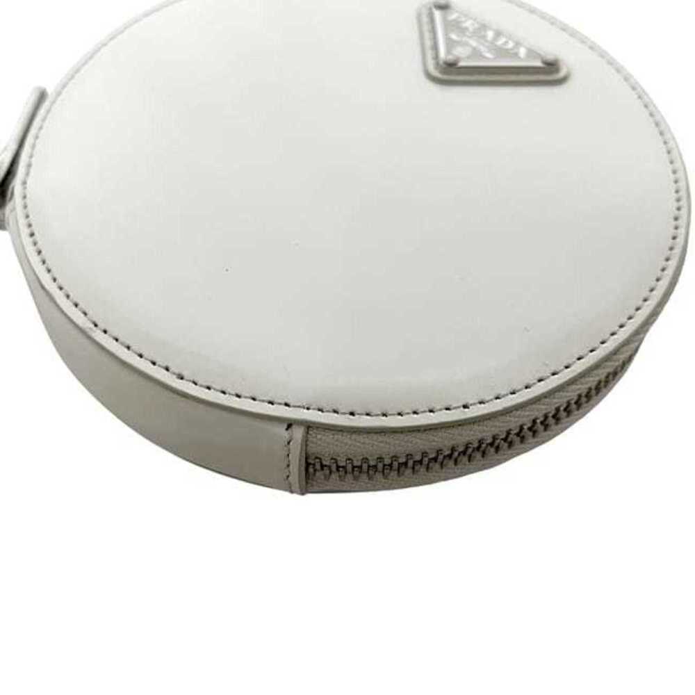 PRADA White Leather Pochette Shoulder Bag - Picture 7 of 11
